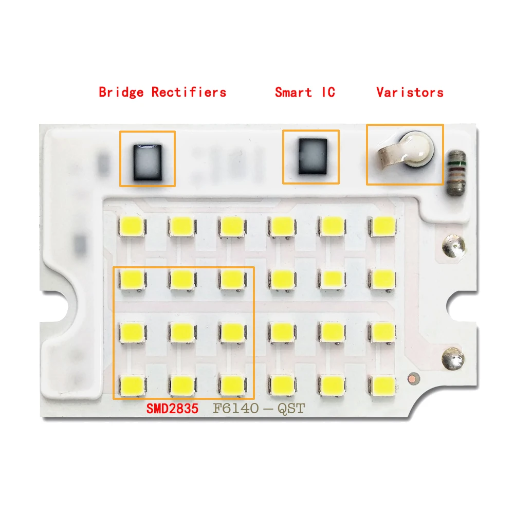 5 шт./лот светодиодный 2835 SMD чип 10 Вт 20 Вт 30 Вт 50 Вт 100 Вт AC220V с умным IC светильник с бусинами для DIY прожектор светильник наружная лампа