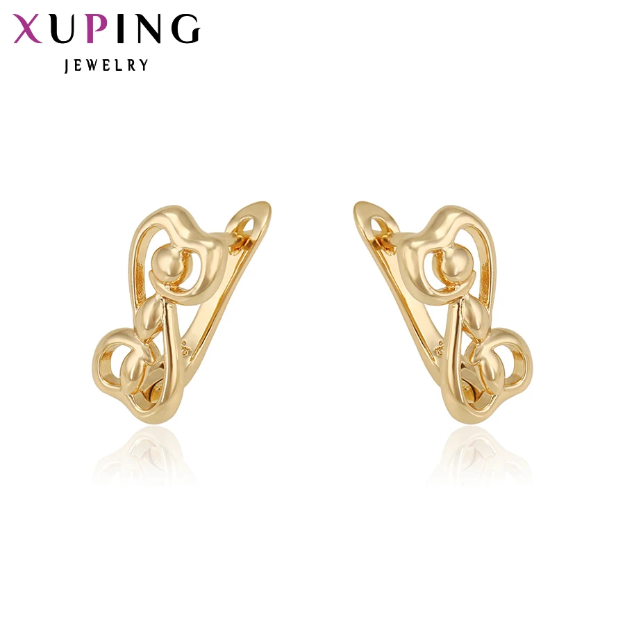 

Xuping Fashion Earring Special Geometry Design Hoop Earring for Gift Gold Color Plated Jewelry High Quality Gift 29600