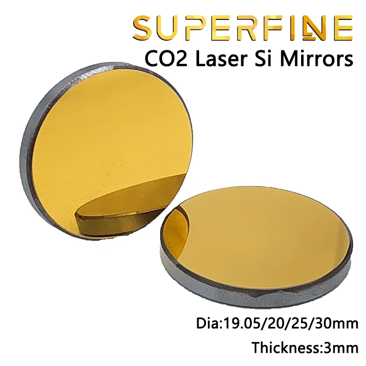 Сверхтонкая упаковка одного СО2 си лазерного зеркала диаметром 19 20 25 30 мм толщиной 3 мм для лазерной гравировки и резки деталей станка
