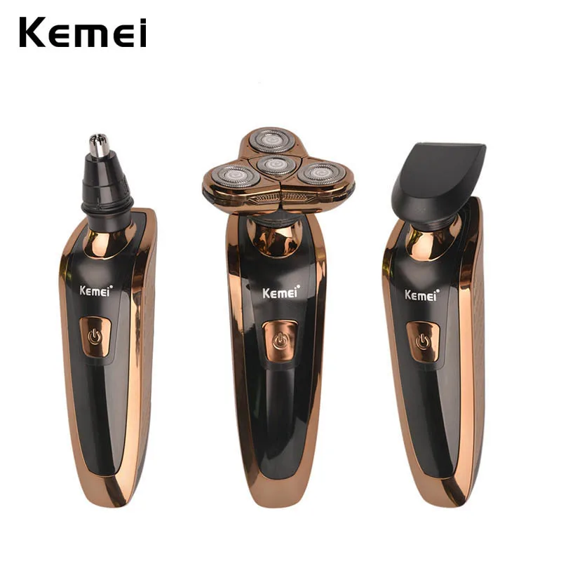 

Shaving Machine 100-240V Men's 3 in 1 4D Floating Heads IPX7 Waterproof Rechargeable Electric Shaver scheerapparaat barbeador