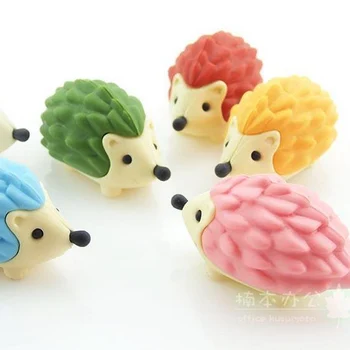 

Hedgehog modeling mini eraser grape eraser creative kawaii stationery school supplies papelaria gift for kids