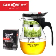 KAMJOVE 600 мл термостойкие Стеклянные китайские чайники чайный набор кунг-фу пуэр чайник цветочный чайник удобный офисный чайный набор TP-777