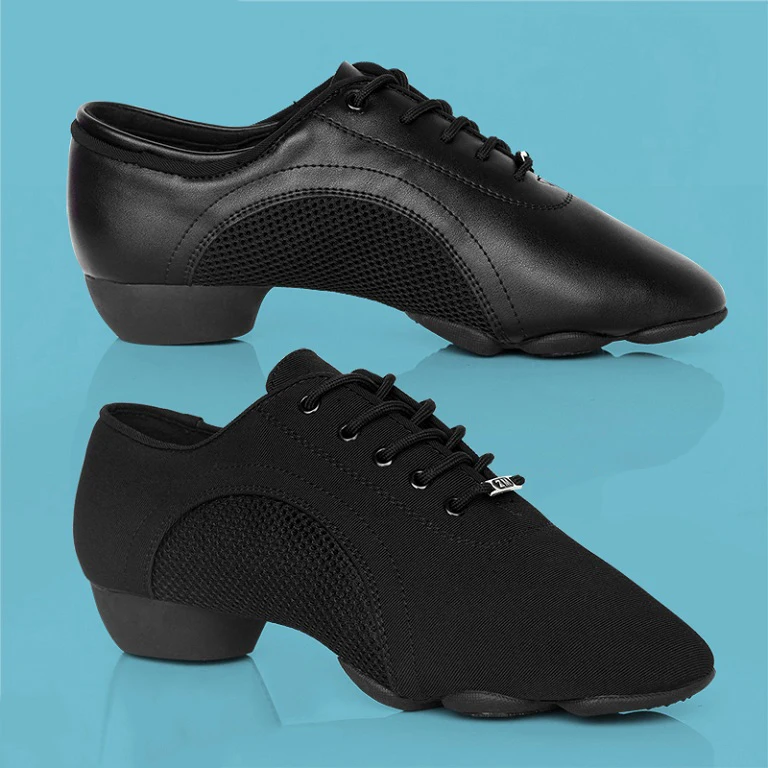 High end men and women's Latin dance shoes Oxford cloth/cow leather and