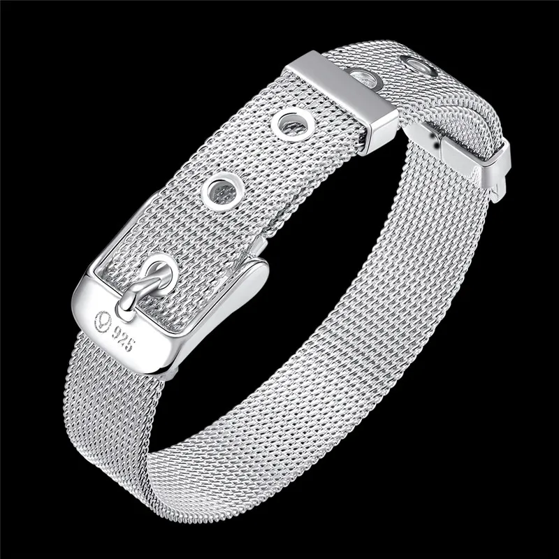 H006 красивые запонки серебренные конструкции браслеты для наручных часов& Браслеты 14 мм X 21 см Модные украшения