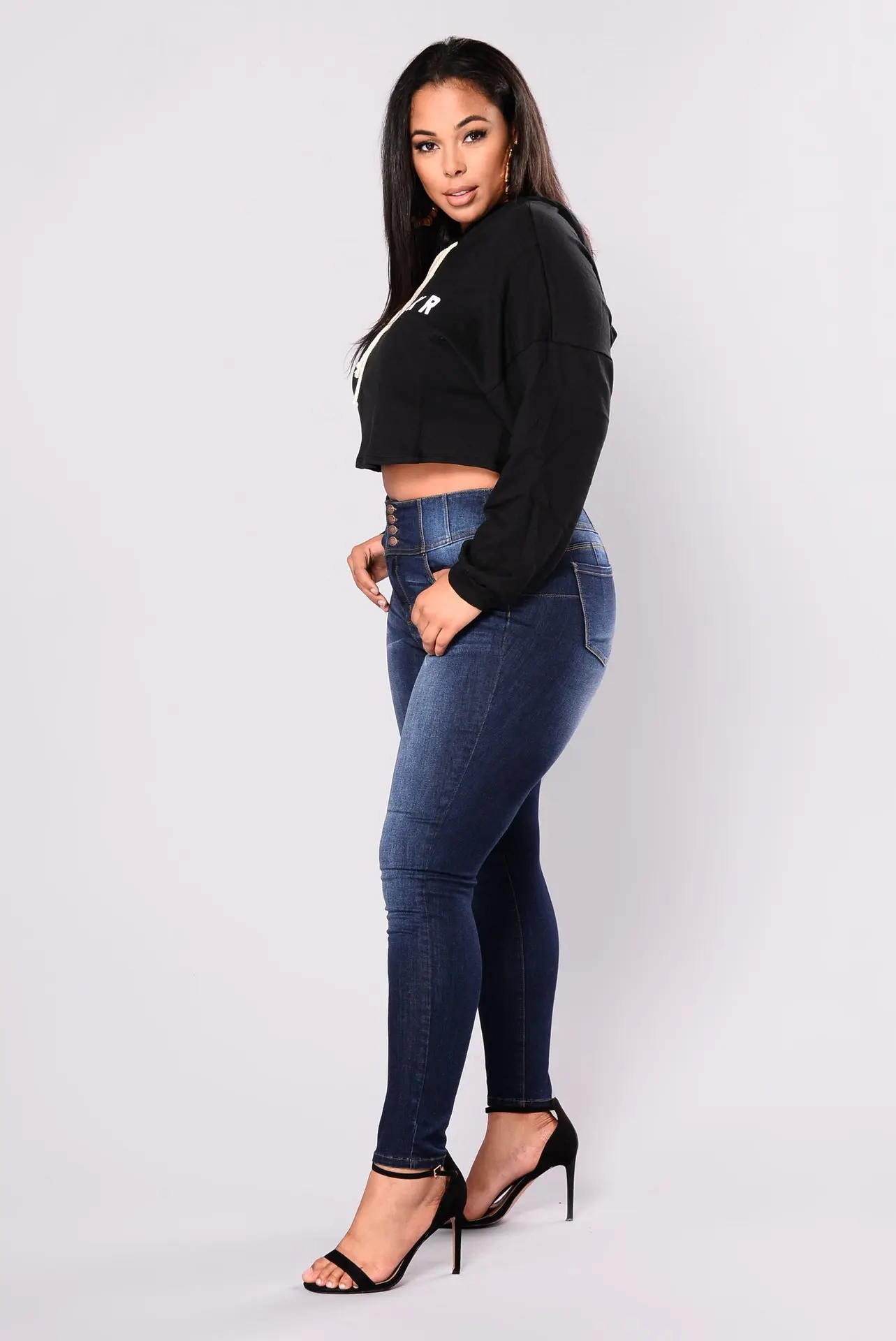 Fashion 5XL Stretch Navy Blue Jeans Women plus size Causal Trousers Female Denim Pants Zipper Fly Pencil Pants Mom Jeans