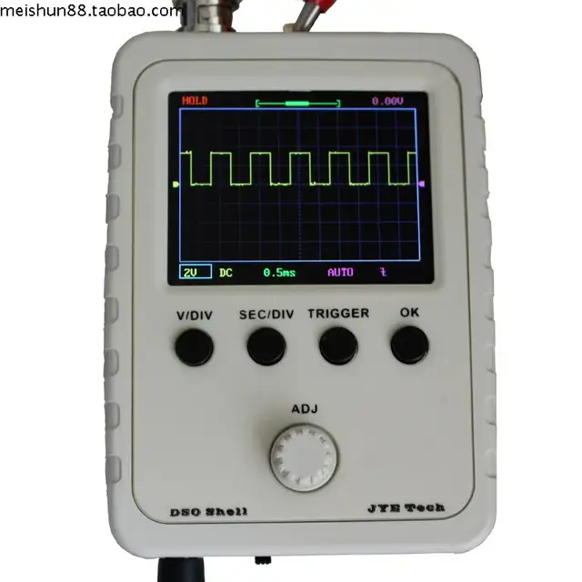 Best Offers Digital Oscilloscope DIY Kit Parts with Case SMD Soldered Electronic Learning Set 1MSa/s 0-200KHz 2.4" TFT Handheld Pocket-size