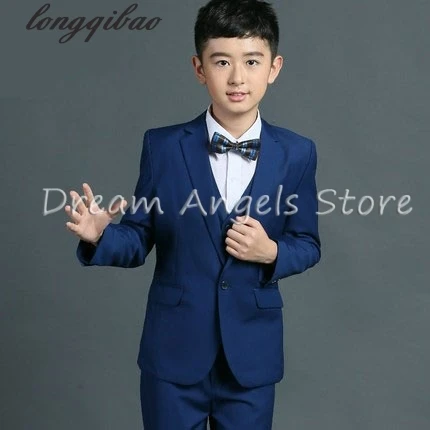 Jackets+Vest+Pants+Bow Tie+Shirt) Boy Suits Flower girl Slim Fit Tuxedo Brand Fashion Bridegroon Dress Wedding Blue Suits Blazer цена Jackets+Vest+Pants+Bow Tie+Shirt) Boy Suits Flower girl Slim Fit Tuxedo Brand Fashion Bridegroon Dress Wedding Blue Suits Blazer цены онлайн