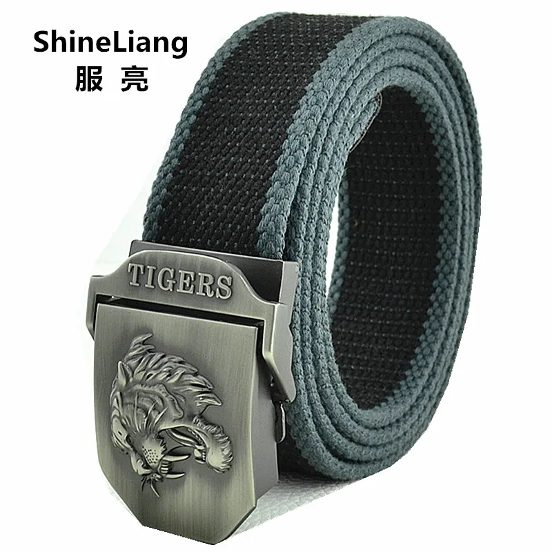 

Tactical belts for men Tigers logo alloy buckle Military Canvas boby Width 3.8CM Designer high quality Fashion brand Youth male