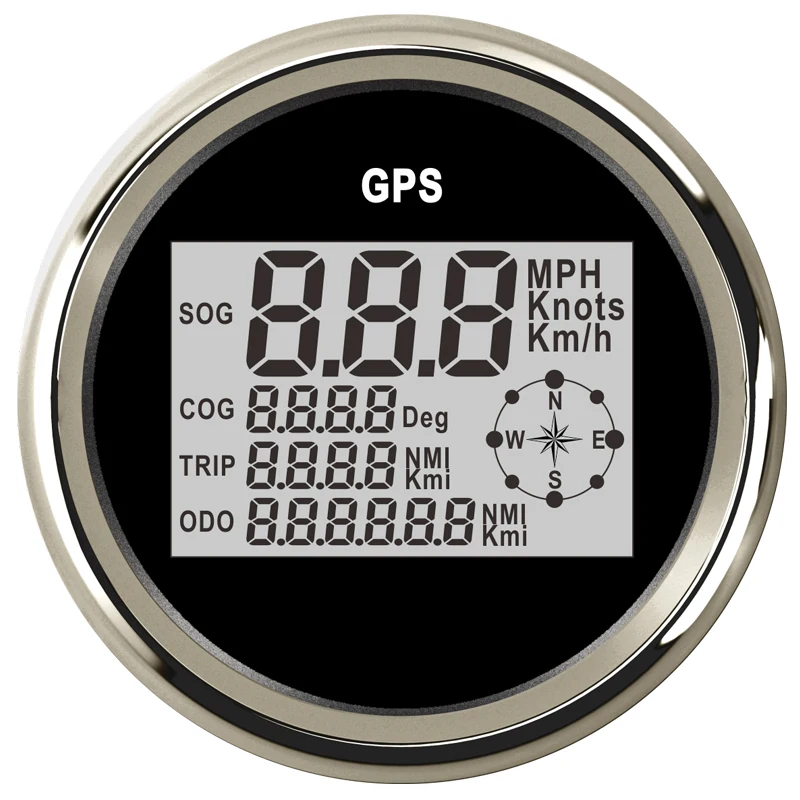 85 мм Автомобильная лодка цифровой GPS Спидометр Одометр 0-999 узлов км/ч mph 12 В/24 В с подсветкой для мотоцикла, яхты, судна, транспортного средства