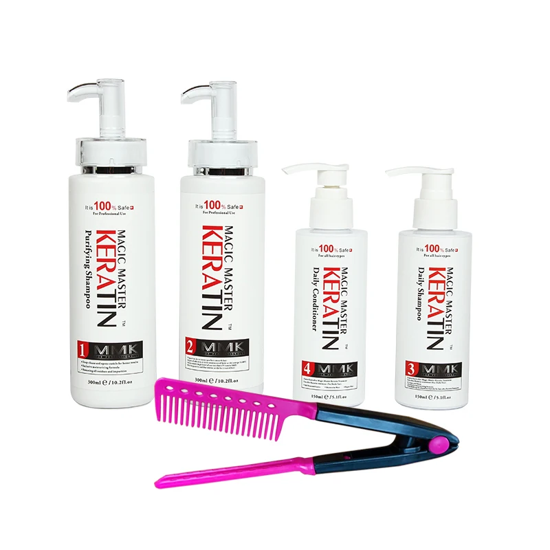 Magic Master Keratin  Hair Treatment+Purifying Shampoo+150ml Daily Shampoo and Conditioner Eliminate frizz & make shiny