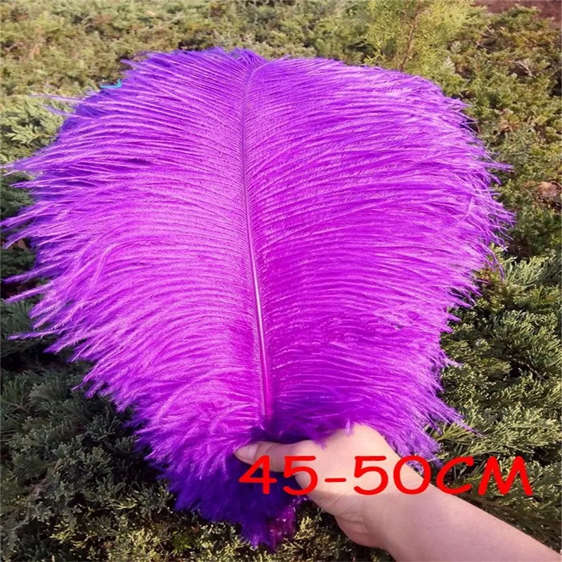 Buy 10pcs Purple Ostrich Feathers Plumes 45 50cm High