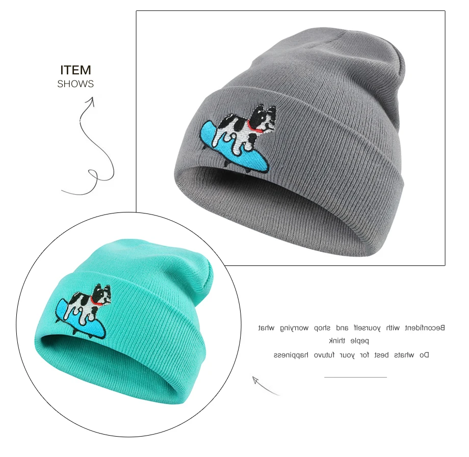 ADK Winter Men Women'S Cap Cartoon Embroidery Dogs Brand Casual High Quality Fashion 2018 New Caps_08