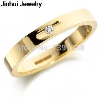 

3mm Flat Shape 375 9ct 9k Yellow Gold 0.02ct Natural Brilliant Cut H SI Diamond Wedding Band Ring Jewelry Womens Ring