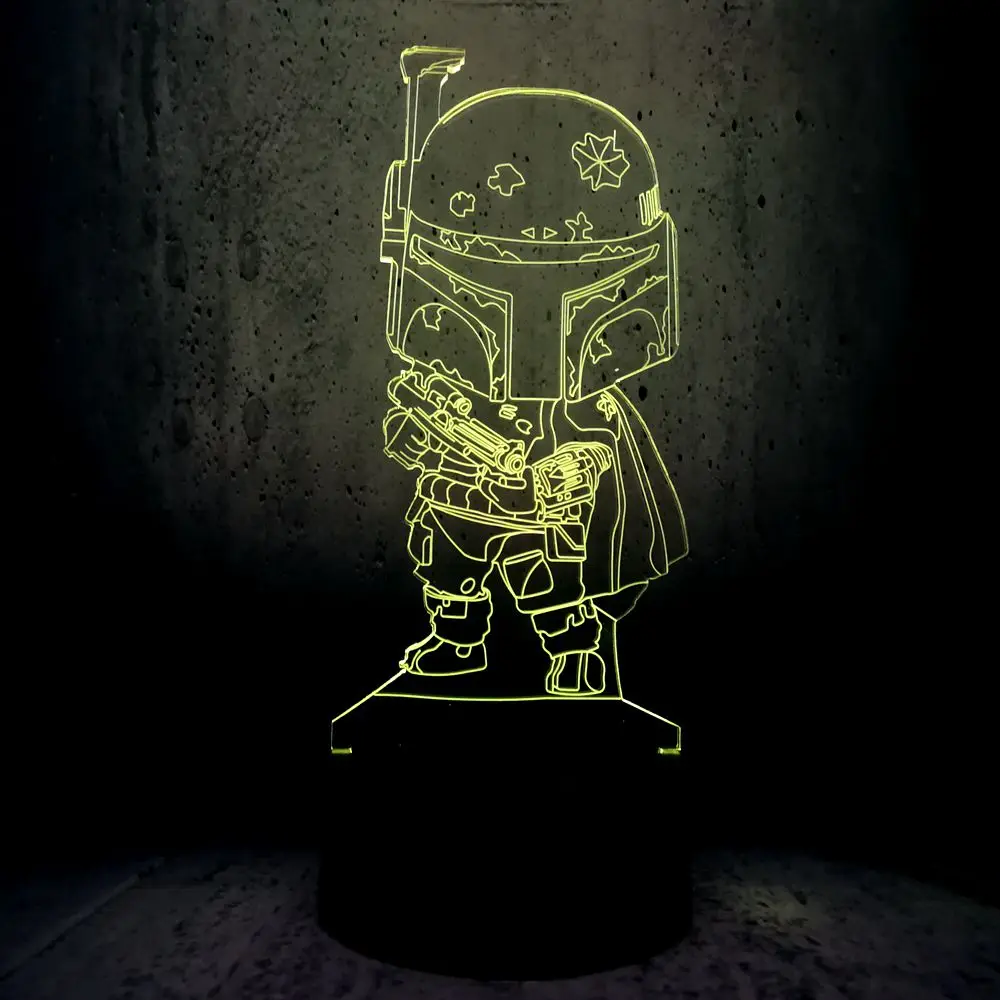 

Novelty Star War Black Knight 3D LED Lamp figure collection anitoy Color Change Anakin NIght light lava Attack of the Clones