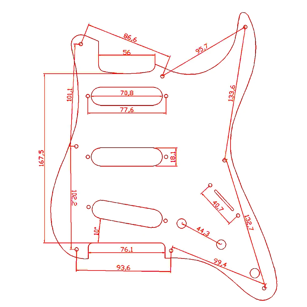 USA Vintage ST Strat Guitar Pickguard Scrach Plate Various Colors Fits for Fender