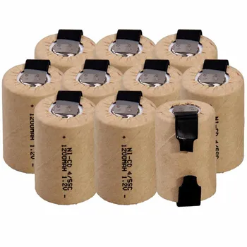 

Lowest price 10 piece 4/5SC battery 1.2v batteries rechargeable 1200mAh nicd battery for power tools akkumulator