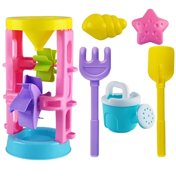 

Summer Funny Water Beach Sand Play Toy sandbox Seaside Shovel toys Double wheel hourglass Shove Animals for children