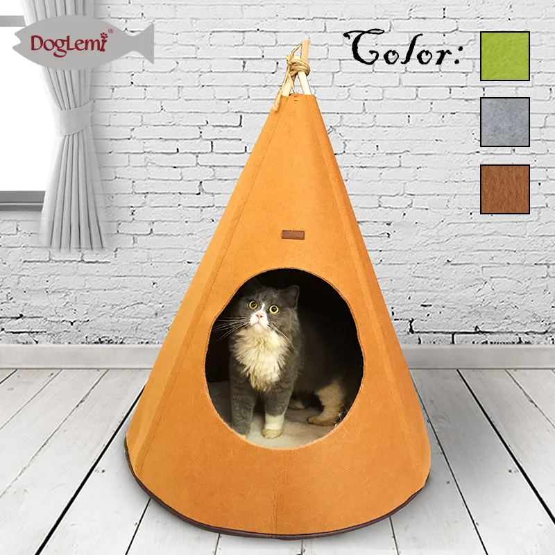 Doglemi природа Pet иглу фетр собака дом кошек Складная кровать новый дизайн палатка