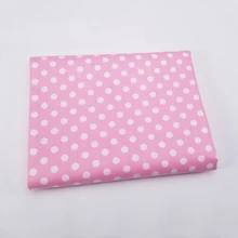 Розовая серия, хлопковая саржевая ткань, различные размеры, домашний текстиль для украшения постельных принадлежностей, чистый хлопок, ткань с принтом в горошек
