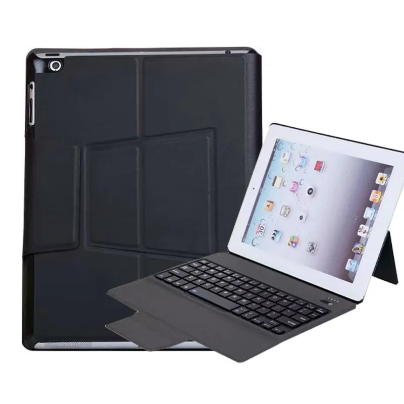 Ультратонкая клавиатура чехол для iPad 2/3/4 2th 3th 4th поколения iPad2 iPad3 iPad4 тонкий смарт покрытие клавиатуры Bluetooth+ Защитная пленка на экран+ подставка для ручек