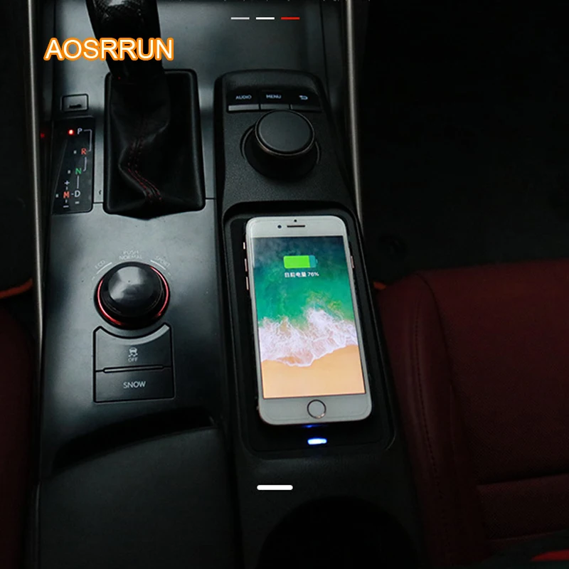 AOSRRUN специальный бортовой QI беспроводной зарядный стенд для телефона панель