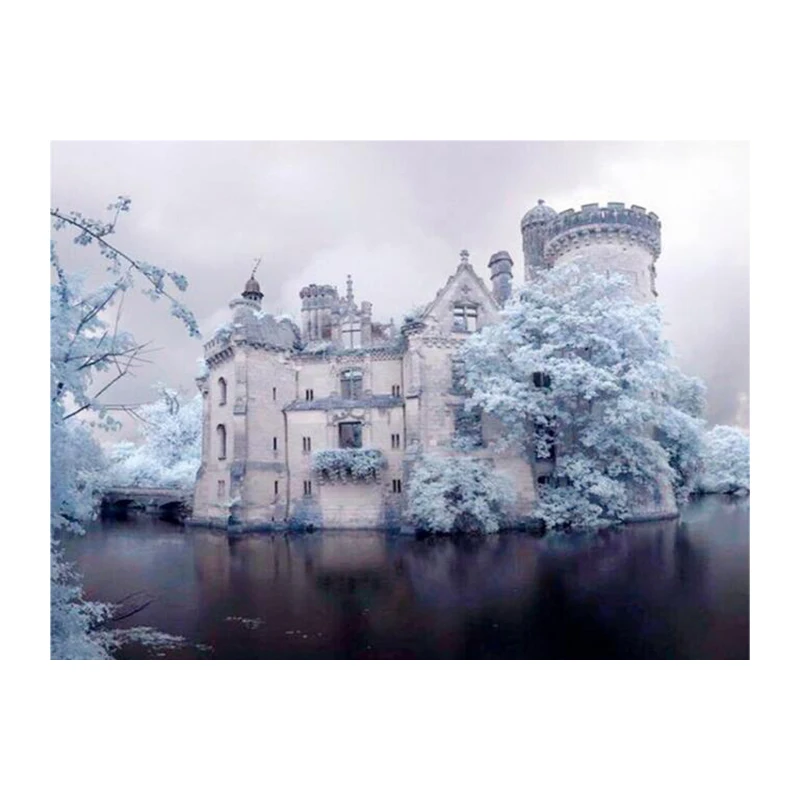 Diamond Embroidery Landscape Snow Night Pattern With Rhinestones Needlework Diamond Mosaic Nature Sale Kits For cross-stitching