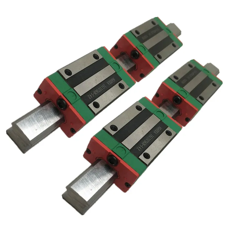 

free shipping 2pcs HGR20-1500mm Linear rails +4HGH20CA Square Carriage Blocks for cnc