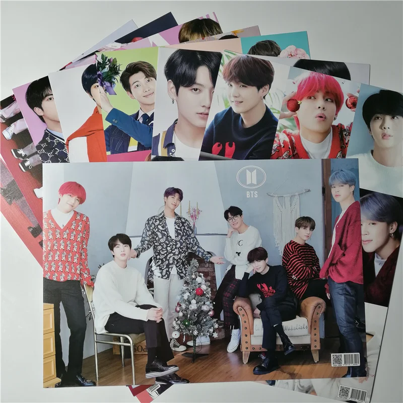 8*(42x29 см) Новые Bangtan Плакаты для мальчиков наклейки на стену подарок KPOP звезды v Bangtan мальчики SUGA Eat Jin j-hope плакаты наклейки на стену