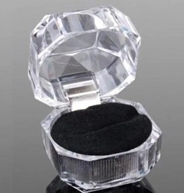 20pcs/lot Three Color Options Hot Sale Jewelry Package Ring Earring Box Acrylic Transparent Wedding Packaging Jewelry Box Jewelry Packaging