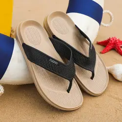 Дизайнерские Вьетнамки массажные удобные Для мужчин повседневные тапки Пляжная летняя обувь для Для мужчин бассейн прогулочные сандалии