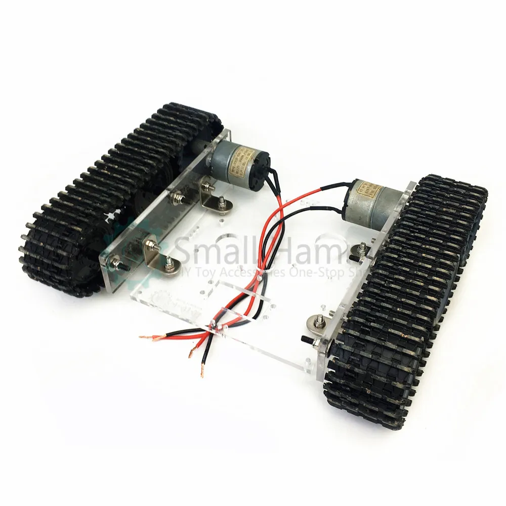 Акриловый автоматический танк на шасси DC9-12V гусеничный Автомобиль DIY arduino kit