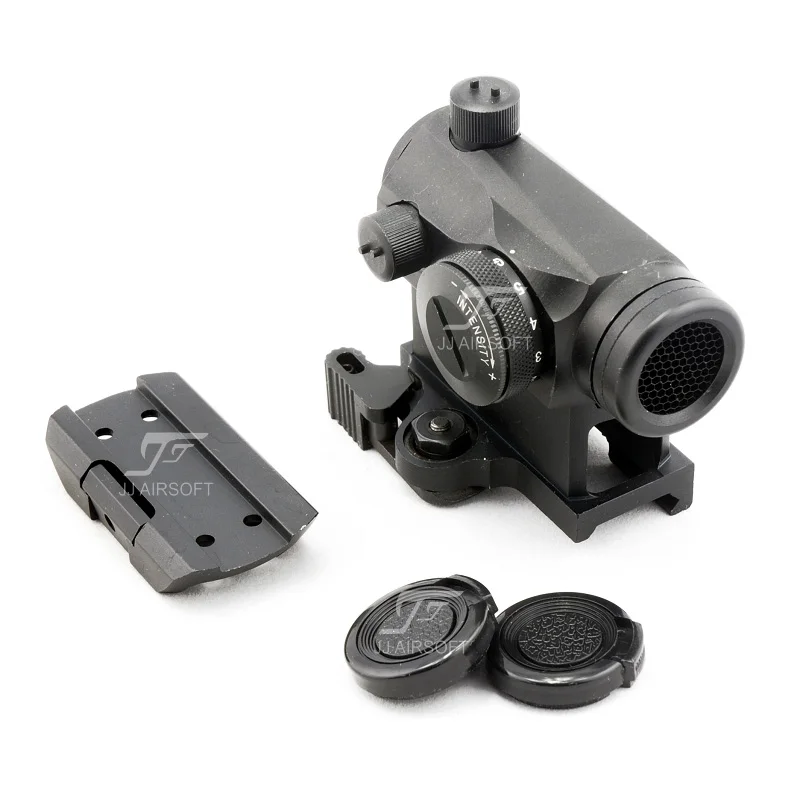 

JJ Airsoft 1x24 Red Dot with QD Riser Mount , Low Mount & Killflash / Kill Flash (Black/Silver/Tan)