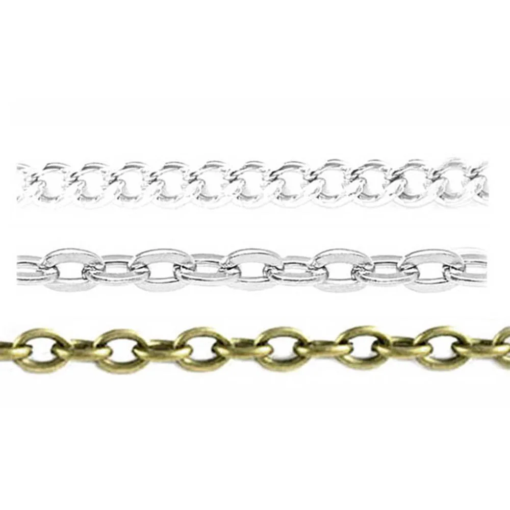 

10m/lot Women Male Necklace Bulk Chain DIY Jewelry Accessories Parts Making Findings Link Rope Cross DIY Jewelry Chain