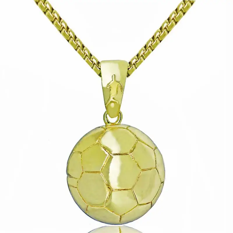Football Pendant Necklace for Men Soccer Sports Charm Personality