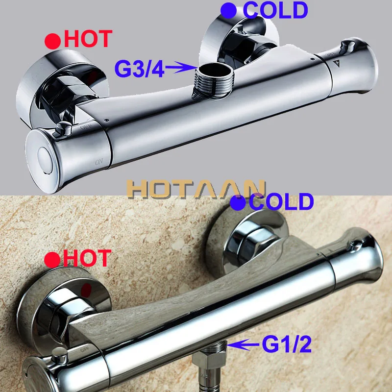 Thermostatic Shower Faucets Bathroom Thermostatic Mixer Hot And Cold Bathroom Mixer Mixing Valve Bathtub Faucet bathroom faucet bathroom shower faucet set thermostatic mixing valve