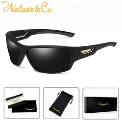 Natuwe & Co поляризованных солнцезащитных очков Для мужчин вождения спортивная рыбалка Винтаж рамка солнцезащитные очки UV400 67-45-17-126 мм