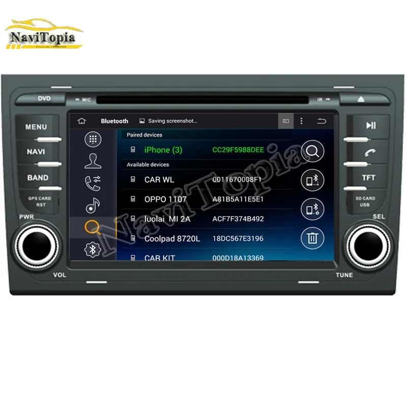 Top NAVITOPIA 4G RAM 64G ROM PX6 Six Core Android 9.0 Car DVD Player GPS Navigation for Audi A4 2002-2008 for SEAT EXEO 2010- 3