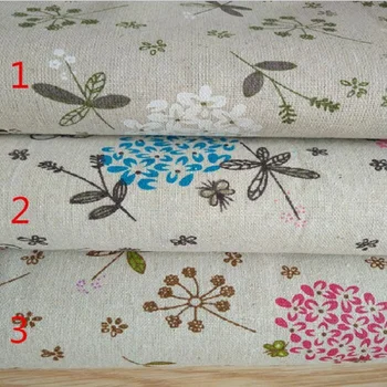 

Cotton Linen Red blue and white Print Fabric Canvas Flax Fabric Crafts Cloth For Handmade DIY Sewing Patchwork Textile Material