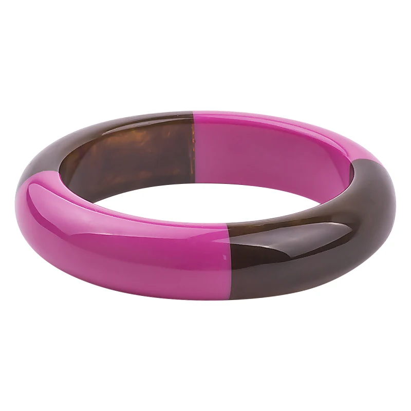 Classic Resin Cuff Fashion Bracelets Bangles for Women Mix Colors Acrylic Round Bracelets Female Simple Charm Party New Jewelry (4)