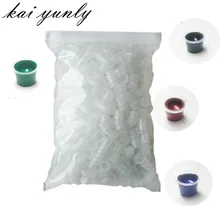 500 шт 1,5 см одноразовые маленькие пигментные колпачки для чернил 500 шт Пластиковые Держатели чашек татуировки 1 сентября