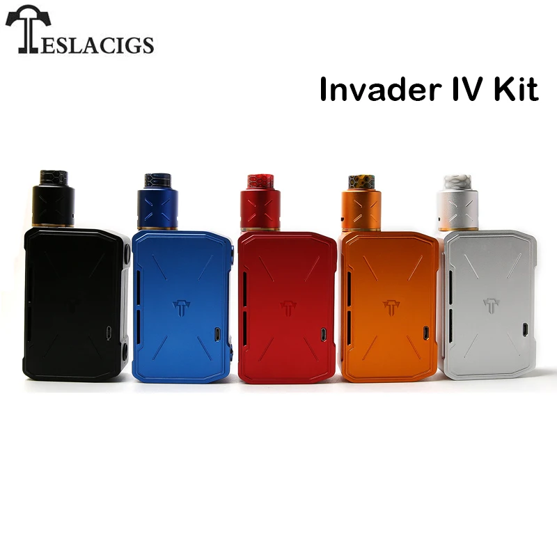 

Original Tesla Invader IV Kit Invader 4 Box Mod Vape 280W Invader IV RDA Dual Tank Teslacigs Electronic Cigarette Vapeador Vaper