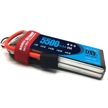 

DXF 7.4V 5500mAh 35C 2s Deans Plug LiPo Battery Pack for RC Evader BX Car, RC Truck, RC Truggy RC Airplane UAV Drone