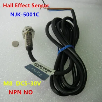 

1PC NJK-5001C Magnetic induction Proximity Switch hall sensor switch M8 DC5-30V 3 wires NPN NO 10mm distance Sending Magne