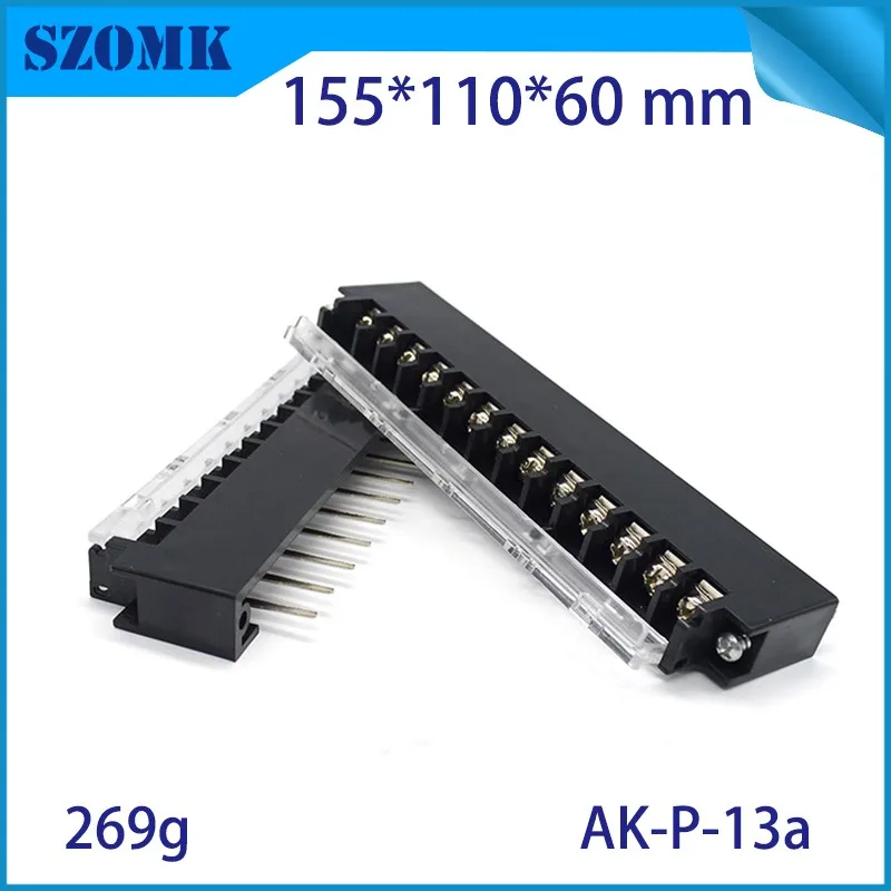 szomk plastic box for electronics project din rail enclosure with connectors terminal blocks electrical plastic outlet boxes control enclosure junction housing (2)