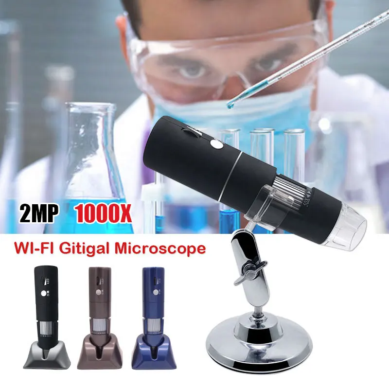 

Wifi 3 Color Digital Microscope Real-Time Video Computers Durable Portable Practical Endoscope Inspection 720p