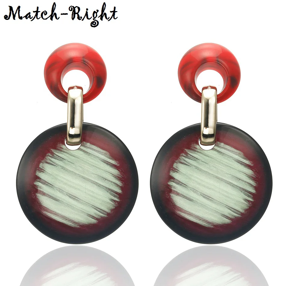 

Match-Right Trendy Earrings for Women Statement/Round/Long/Big/Vintage/Korean/Acrylic/Drop Earrings Pendant Jewelry female SP552