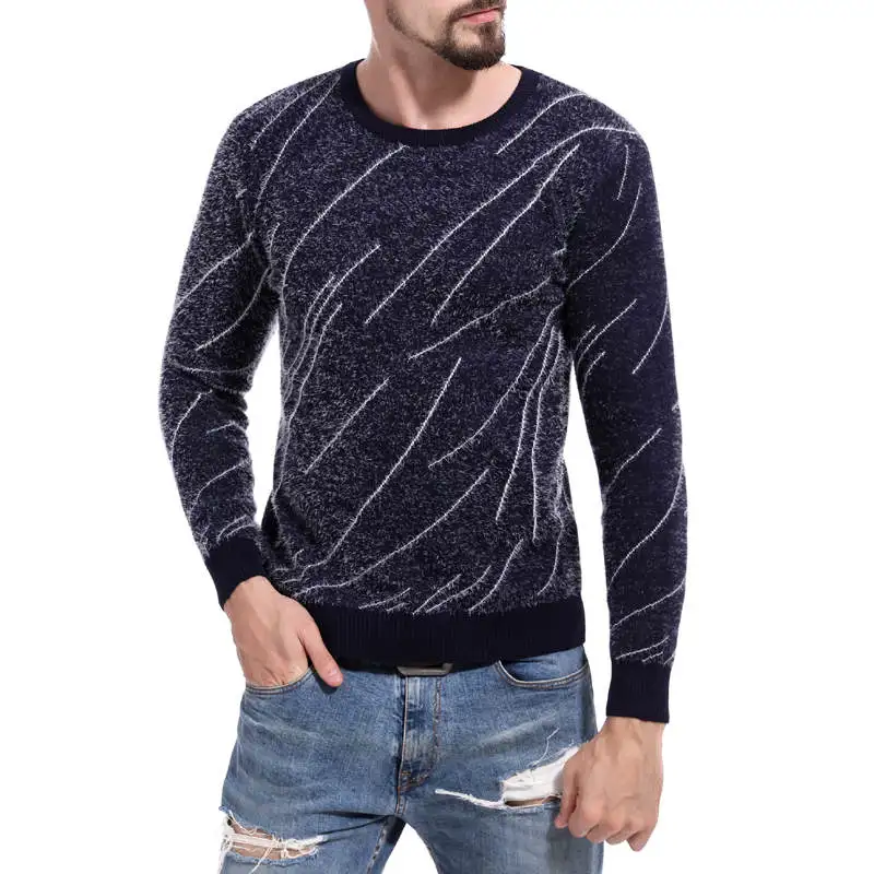 

Litthing Cashmere Wool Sweater 2019 Autumn Winter Slim Fit Pullovers Men Argyle Pattern V-Neck Pull Homme Christmas Sweaters