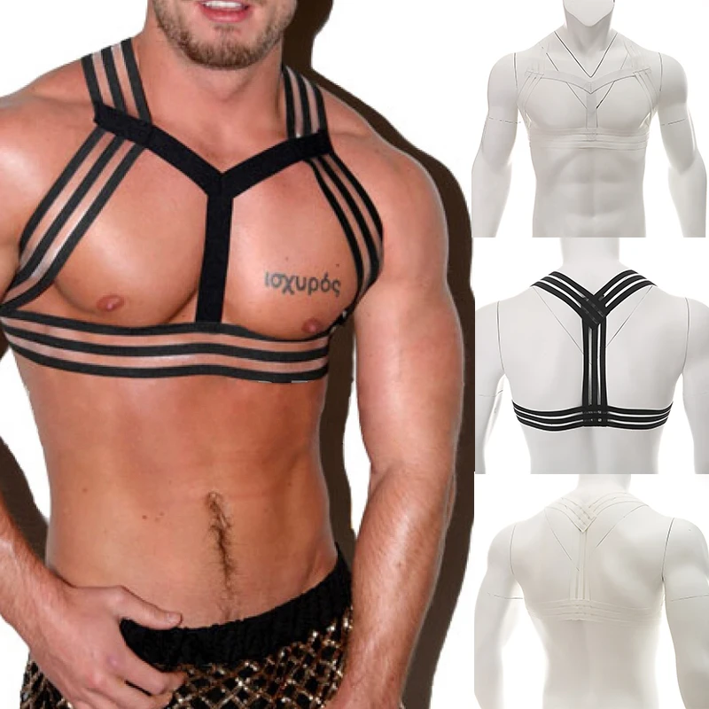 

Men Harness Arnes Hombre Body Shoulder Chest Bondage Muscle Straps Erotic Lingerie Elastic Halter Neck Costume Clubwear