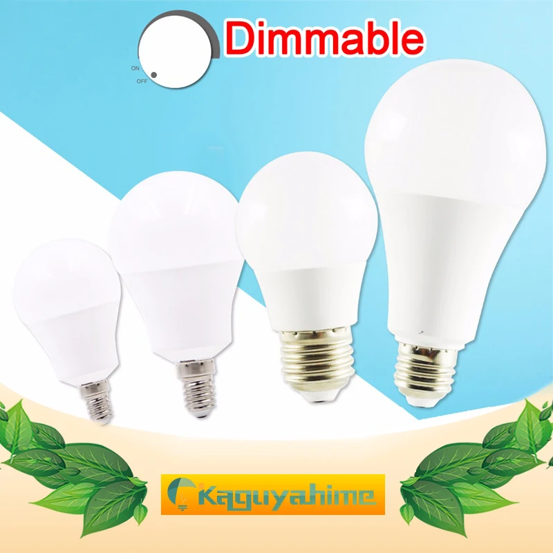 

LED lamp Dimmable led bulb E27 E14 AC 220V 240V Smart IC Real Power lampada 20W 18W 15W 12W 9W 6W 3W LED E27 Bombilla Ampoule