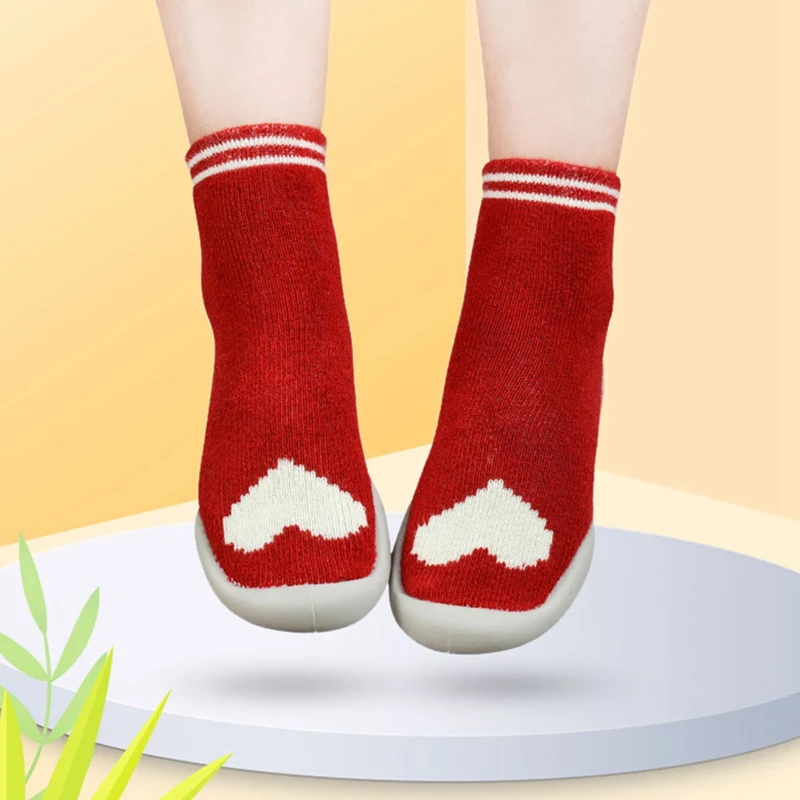 2019 Warm Socks Baby Boys Girls Shoe Socks With Rubber Soles Toddler